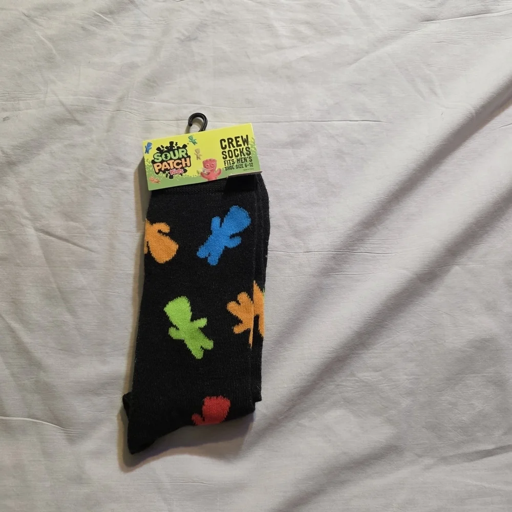 Novelty 4/$25 Sour Patch Kids Candy Crew Socks 6-12 Unisex
